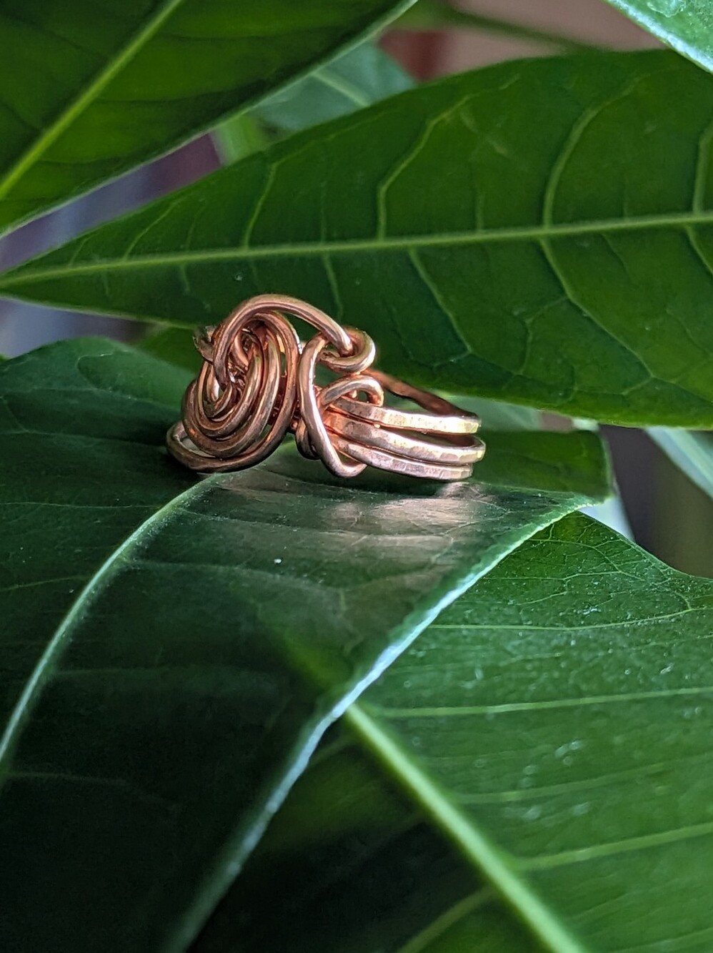 Celtic Copper Ring-Viking Knot-Artisan Crafted-Unisex - Picture 7 of 14